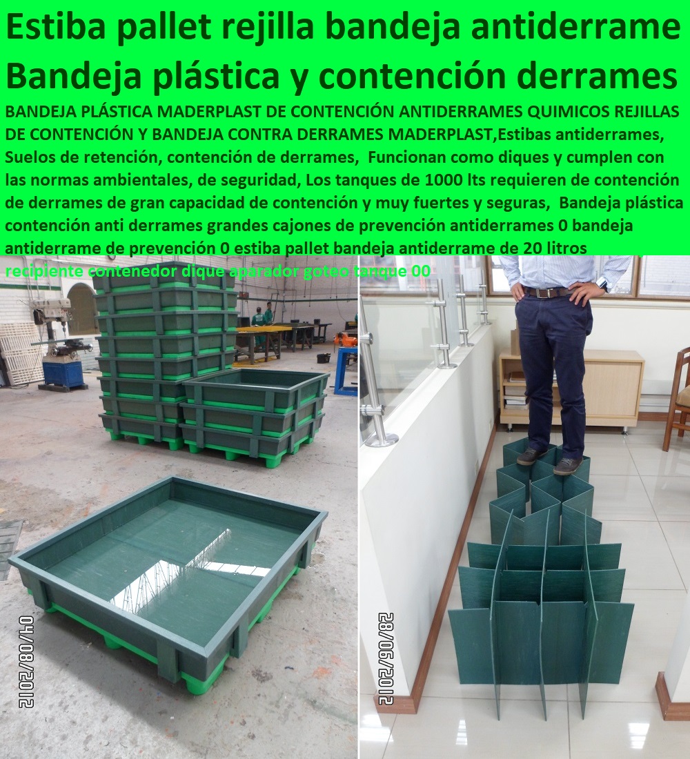 Bandeja antiderrame diques de contención de derrames kit antiderrame 0 contención de derrames de hidrocarburos 0 diques de contención para sustancias químicas 0 Tinas Cajas Recipientes Tanques Cajones Pozos 0  kit procedimiento  Shelters, Refugios, Nichos, Cajilla, Depósitos, Diques, Estibas Antiderrames, Empaques, Recipientes, Contenedores, Cajones, Tanques, Cajas, 